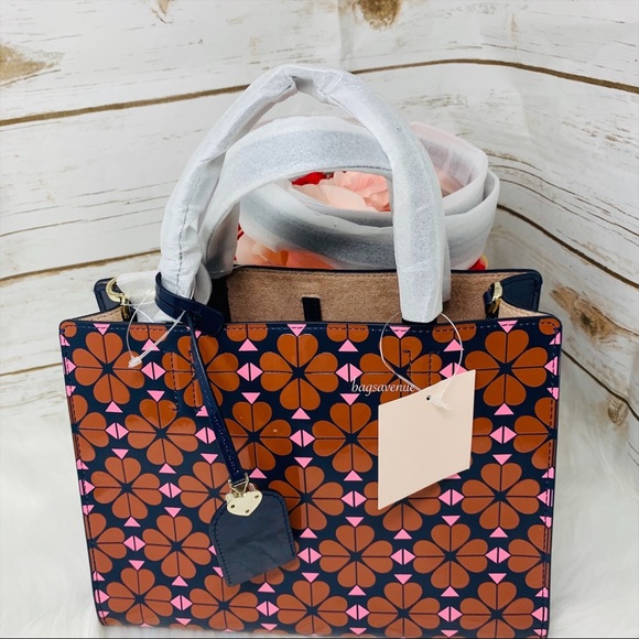 #bagsavenue FAST SHIPPING Kate spade Sam floral spade medium satchel NWT - Picture 10 of 11